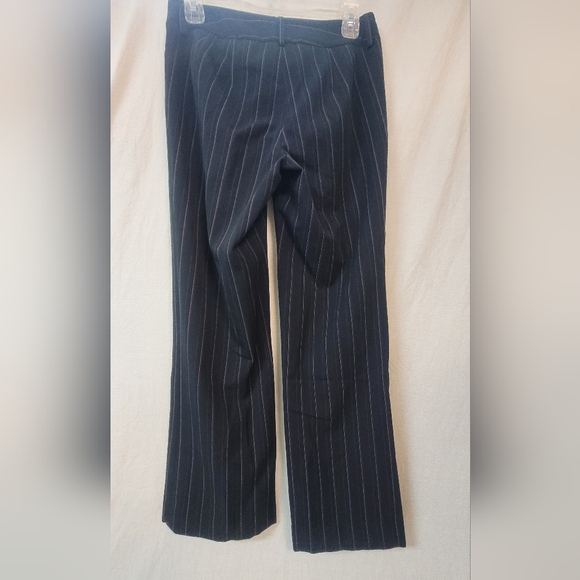 Apostrophe Pants Womens 2 black with red/white pinstripes dress pants trousers - Picture 2 of 10